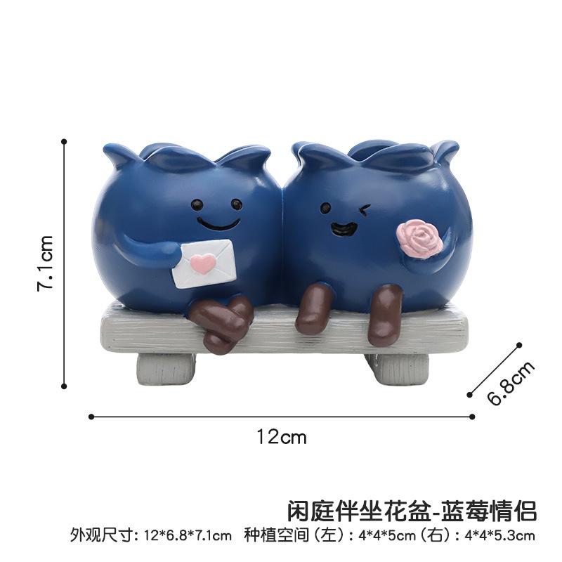 Chậu cây mọng nước resin liên thể nhiều lỗ, chậu mini hoạt hình, trang trí vườn ban công (RG-50)