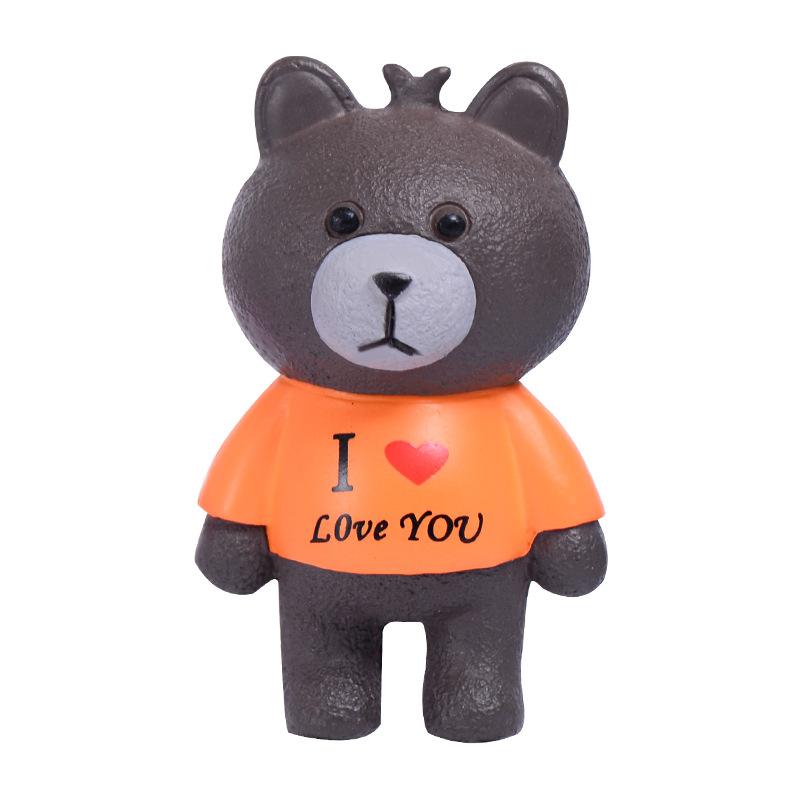 Móc khóa gấu "Love You" mini trang trí xe và bánh DIY (TZC-1064)