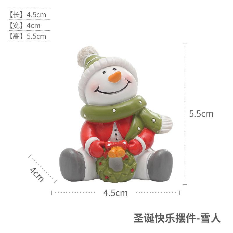 Tượng cây thông Noel resin hoạt hình, đồ trang trí Giáng Sinh, ông già Noel, người tuyết và tuần lộc (RG-153)