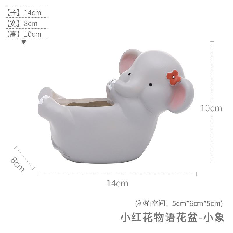 Chậu cây mọng nước hình động vật resin, chậu mini tiểu cảnh, trang trí bàn làm việc và sân vườn (RG-258)
