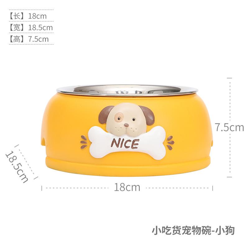 Bát ăn uống cho thú cưng bằng inox, bát mèo chống đổ, chống trượt, phụ kiện nuôi thú cưng (RG-256)