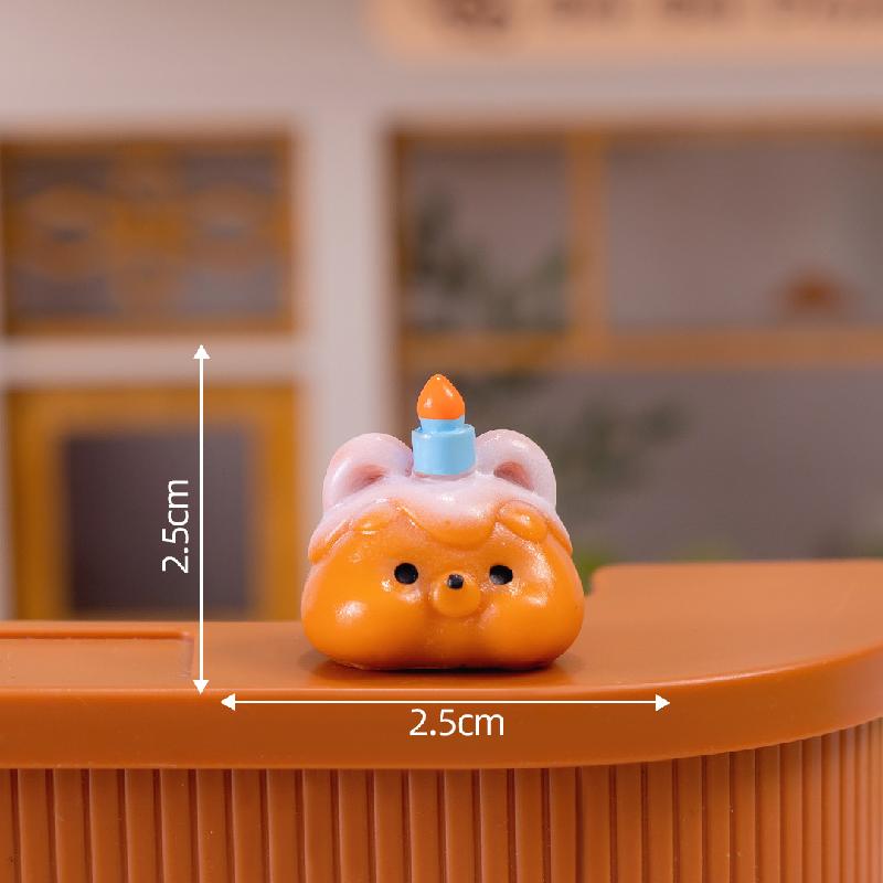 Tiểu cảnh bánh ngọt mini DIY trang trí bàn với gấu con (TZC-739)