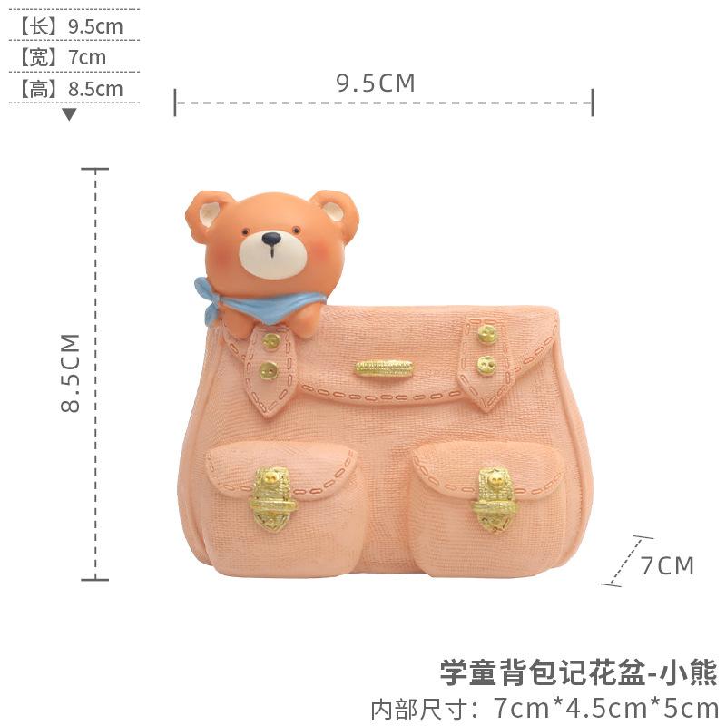 Chậu cây resin hình balo, chậu mọng nước mini, trang trí bàn làm việc văn phòng (RG-35)