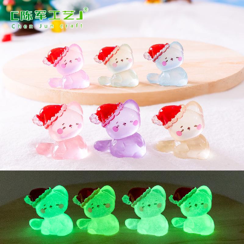 Mèo Noel phát sáng DIY trang trí bàn và xe dễ thương (TZC-770)