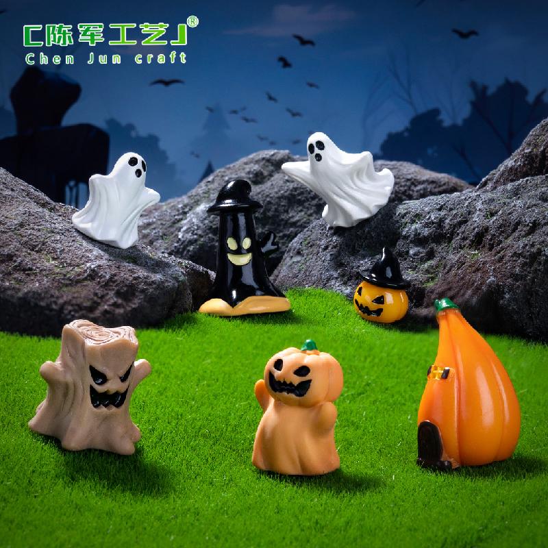 Tiểu cảnh Halloween, bí ngô ma, trang trí DIY mini (TZC-80)