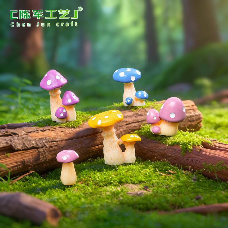 Tiểu cảnh nấm nhựa, trang trí DIY mini, tiểu cảnh dễ thương (ZC-8)