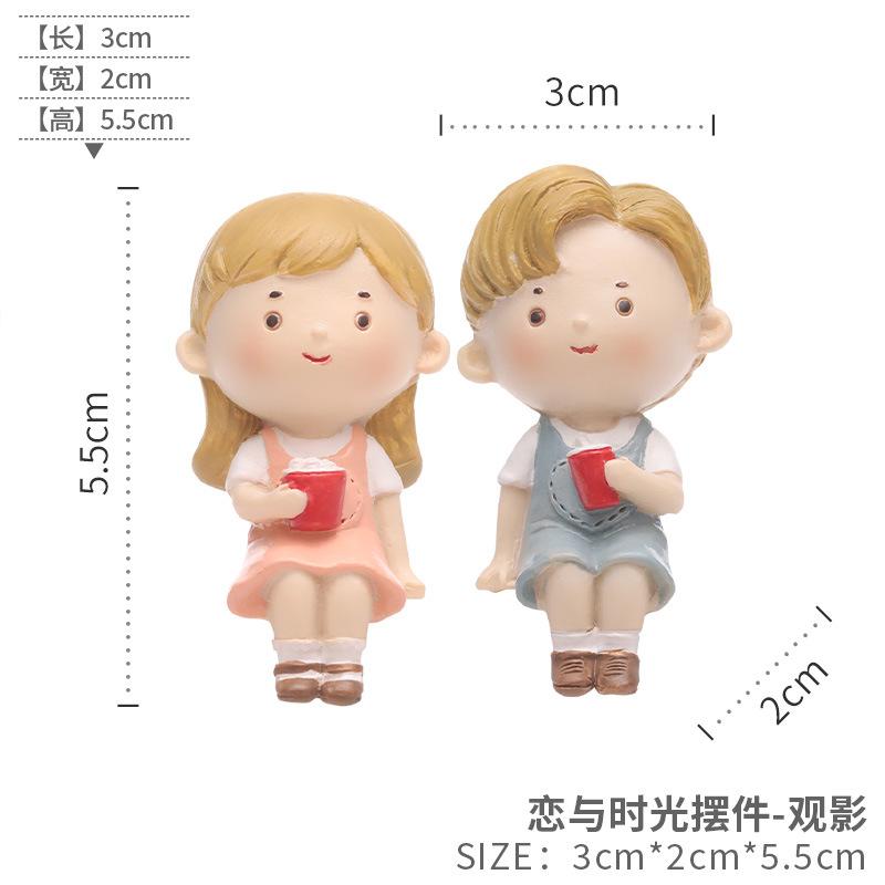 Tượng tiểu cảnh cây mọng nước resin, đồ trang trí bàn, xe hơi, cặp đôi và quà tặng (RG-250)