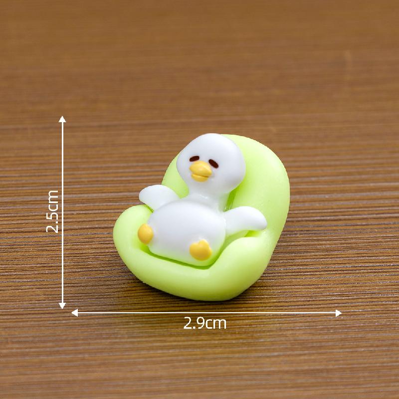 Tiểu cảnh vịt mệt mỏi, phụ kiện trang trí nhà búp bê (ZC-249)