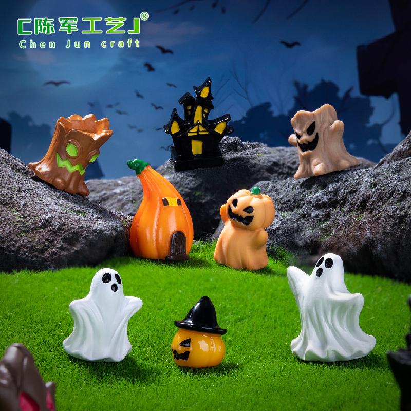 Tiểu cảnh Halloween, bí ngô ma, trang trí DIY mini (TZC-80)