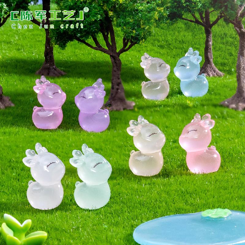 Tiểu cảnh hươu phát sáng mini trang trí chậu cây DIY (ZC-1138)