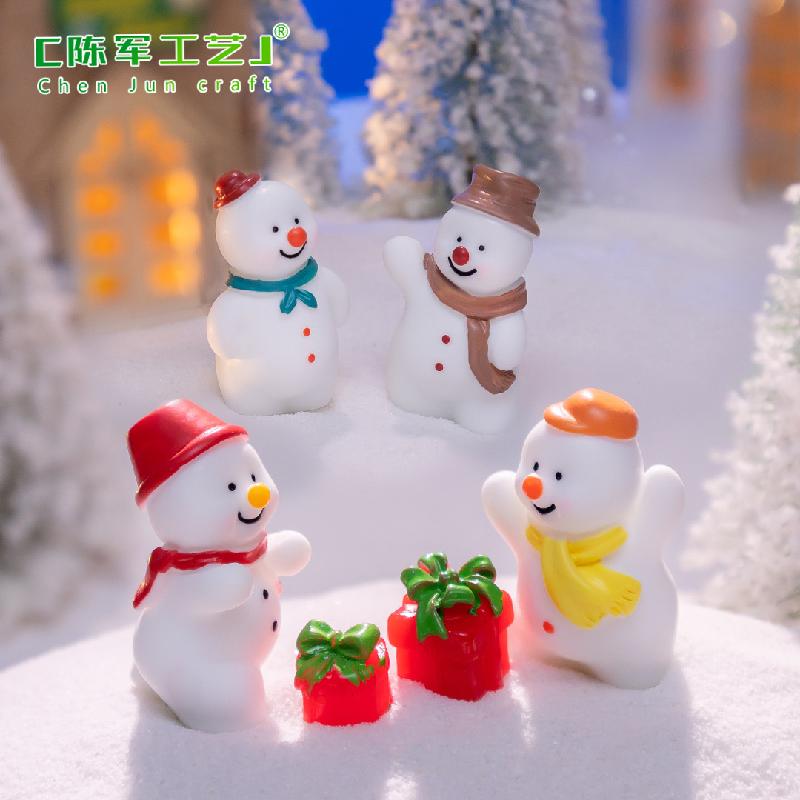 Tiểu cảnh người tuyết và cây thông, phụ kiện Noel mini (TZC-120)