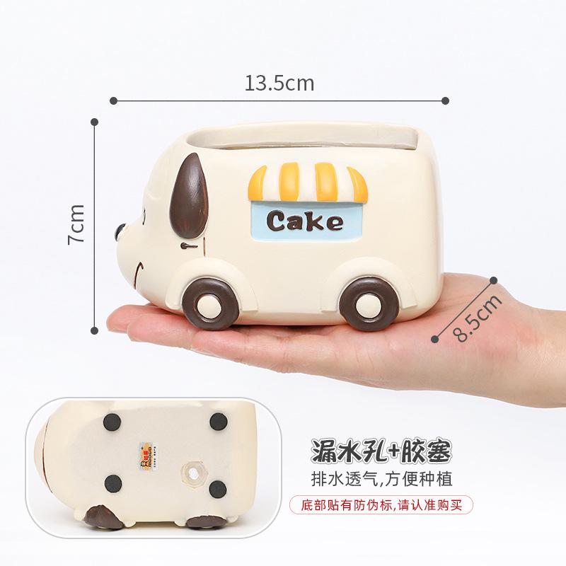 Chậu cây mọng nước hình động vật resin, chậu mini trang trí văn phòng, nhà và ban công (RG-76)