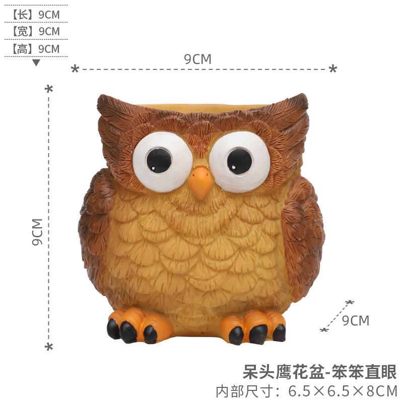 Chậu cây mọng nước hình động vật resin, chậu mini để bàn, trang trí ban công và tiểu cảnh (RG-29)