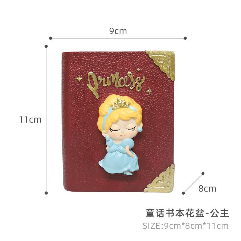 Chậu cây hình quyển sách cổ tích resin, chậu mọng nước mini, trang trí bàn, ban công và sân vườn (RG-139)