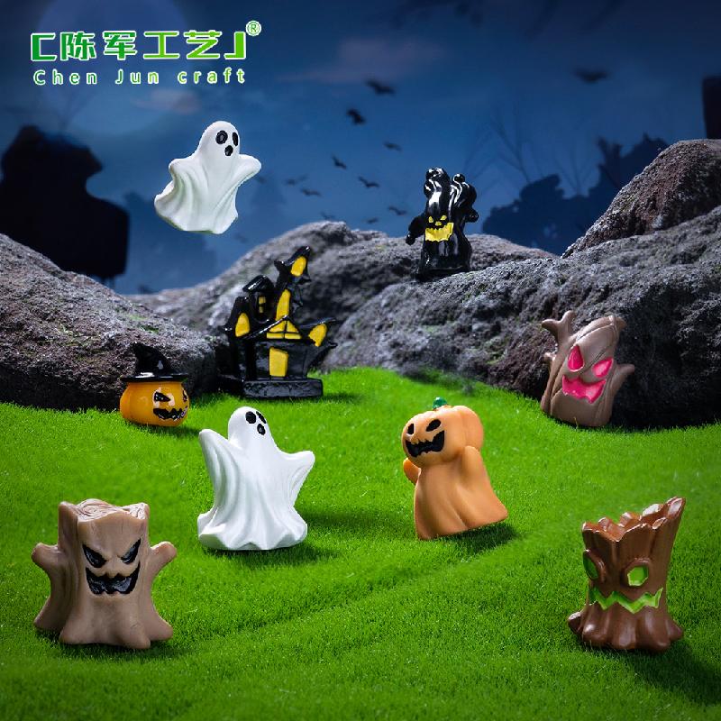 Tiểu cảnh Halloween, bí ngô ma, trang trí DIY mini (TZC-80)