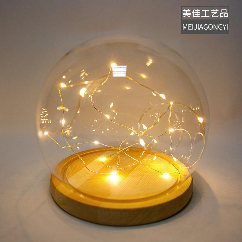 Cầu Thuỷ Tinh Hình Tròn Nhiều Kích Thước Và Đèn Led (MJA-8)