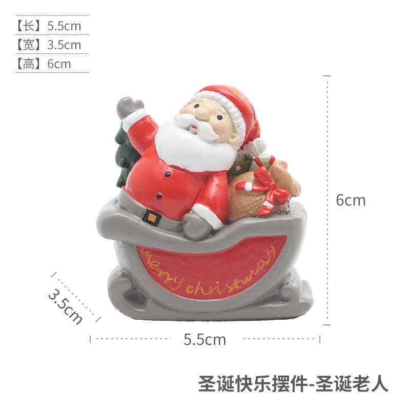 Tượng ông già Noel resin phong cách Zakka, đồ trang trí Giáng Sinh, phòng trẻ em và bàn làm việc (RG-268)