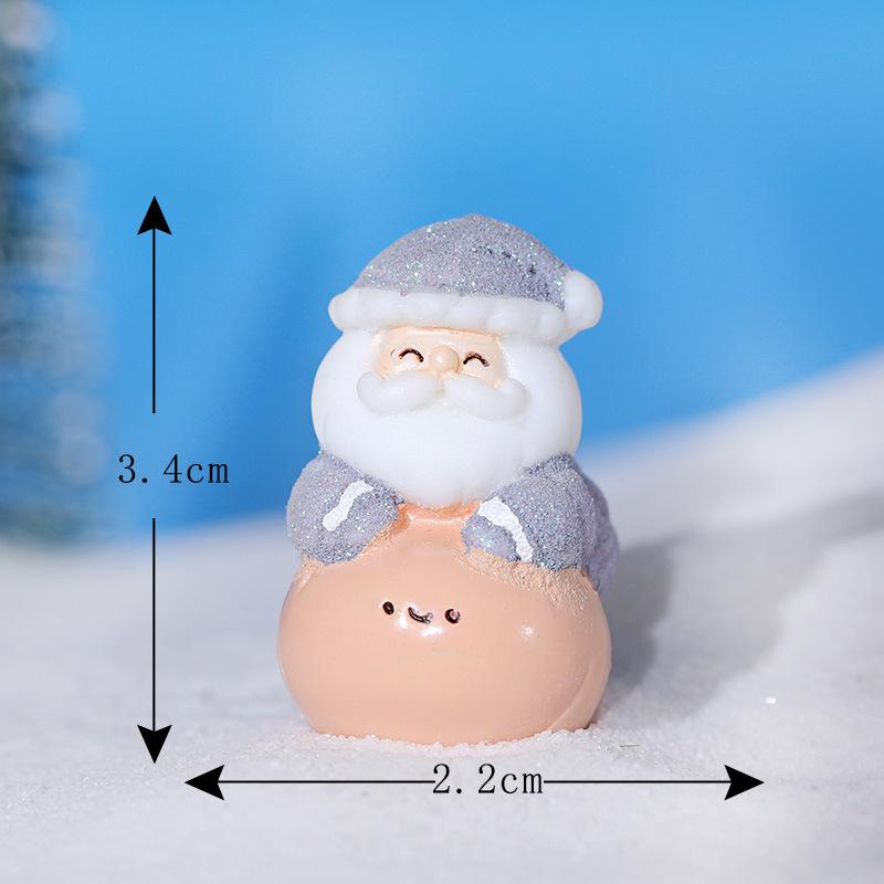 Ông già Noel áo phao mini DIY trang trí xe và bàn (TZC-744)