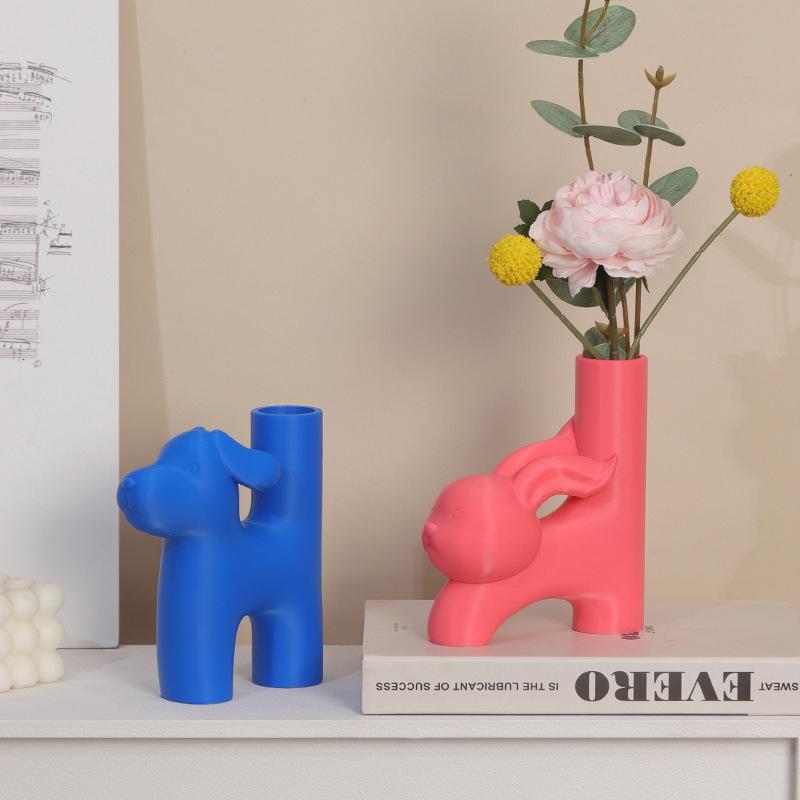 Bình hoa thủy canh hình động vật 3D resin, bình cây để bàn, trang trí nhà và văn phòng (RG-213)