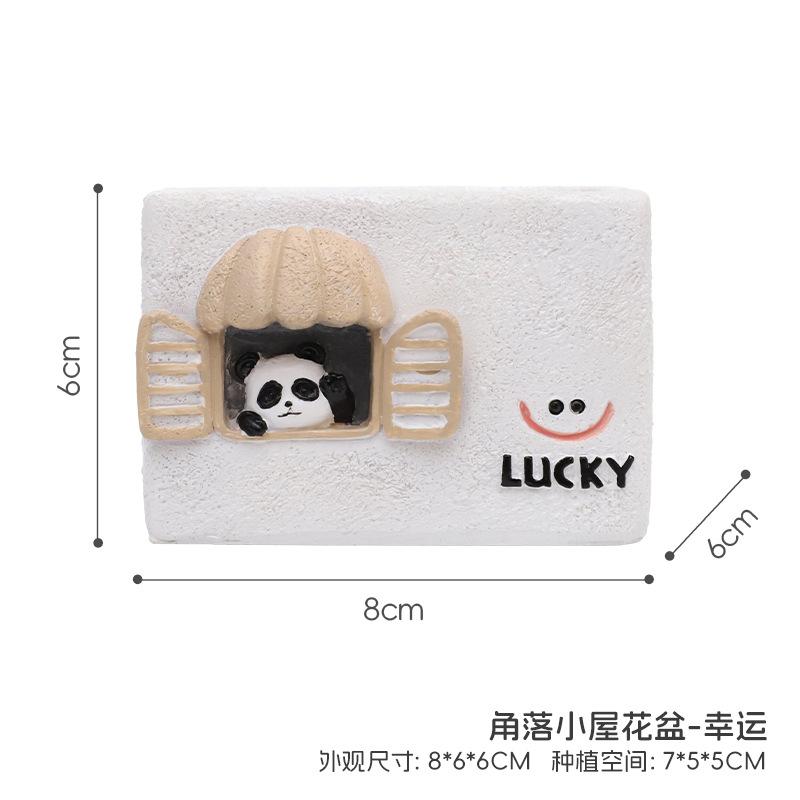 Chậu cây hình ngôi nhà góc nhỏ resin, chậu mọng nước mini, trang trí bàn và tiểu cảnh (RG-66)