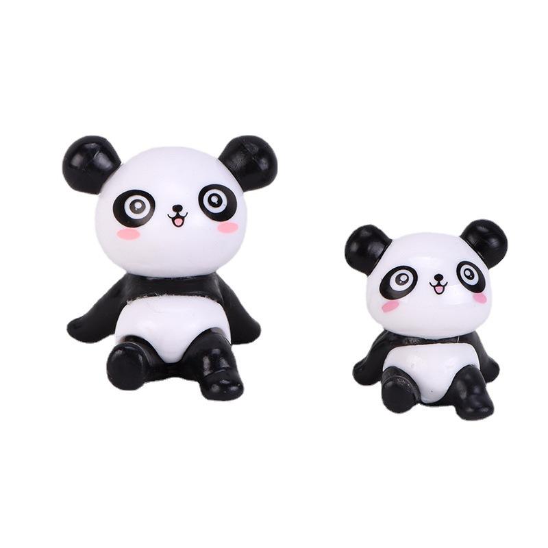 Tiểu cảnh gấu nằm và gấu panda trang trí chậu cây (TZC-650)