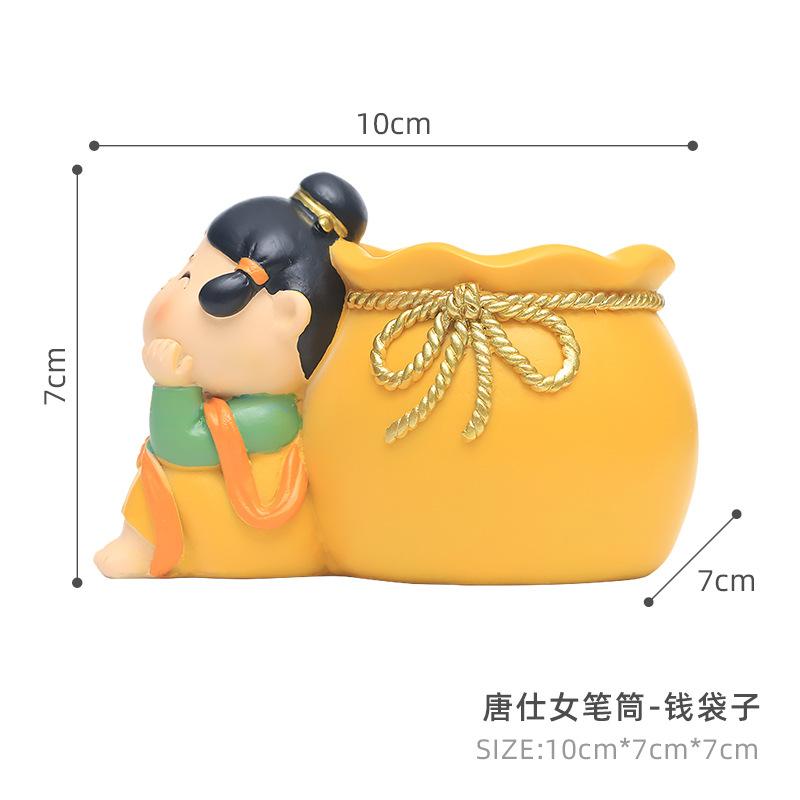Chậu cây mọng nước hình mỹ nữ nhà Đường, chậu mini phong cách Trung Hoa, trang trí sân vườn (RG-155)