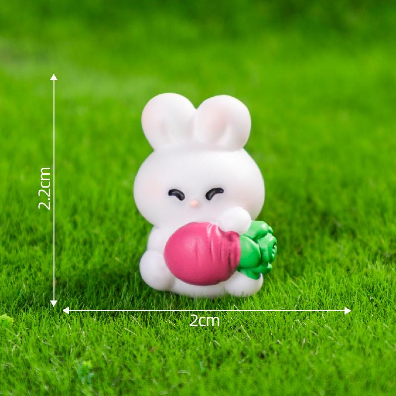 Thỏ & cà rốt mini – Mô hình thỏ dễ thương, trang trí vườn cảnh, bàn làm việc (M-1371)
