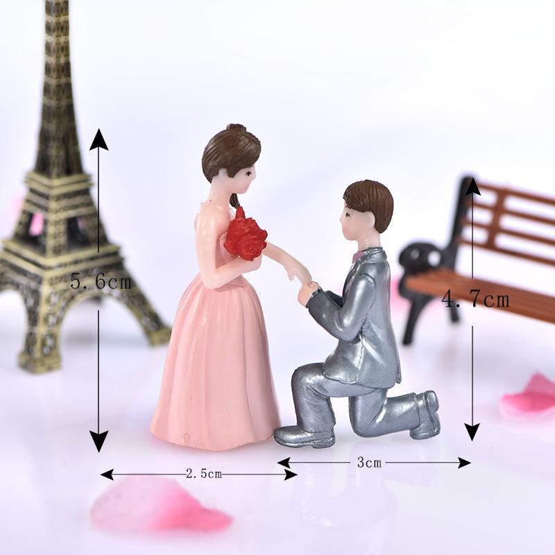 Tiểu cảnh "Marry me" đôi kết hôn trang trí phòng cưới (TZC-809)