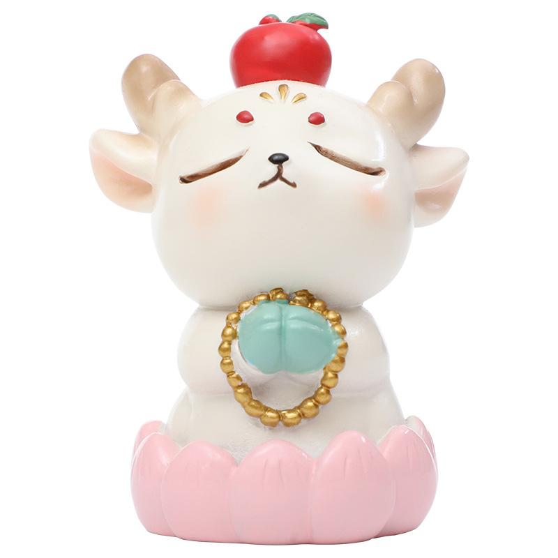 Tượng hươu hoạt hình mini resin, phụ kiện tiểu cảnh sân vườn, trang trí bàn và khu vườn (RG-210)