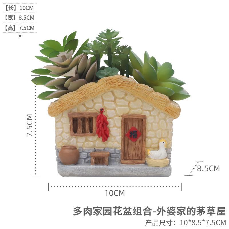 Chậu cây mini phong cách vintage, chậu cây mọng nước trang trí bàn, sân vườn và tiểu cảnh (RG-64)