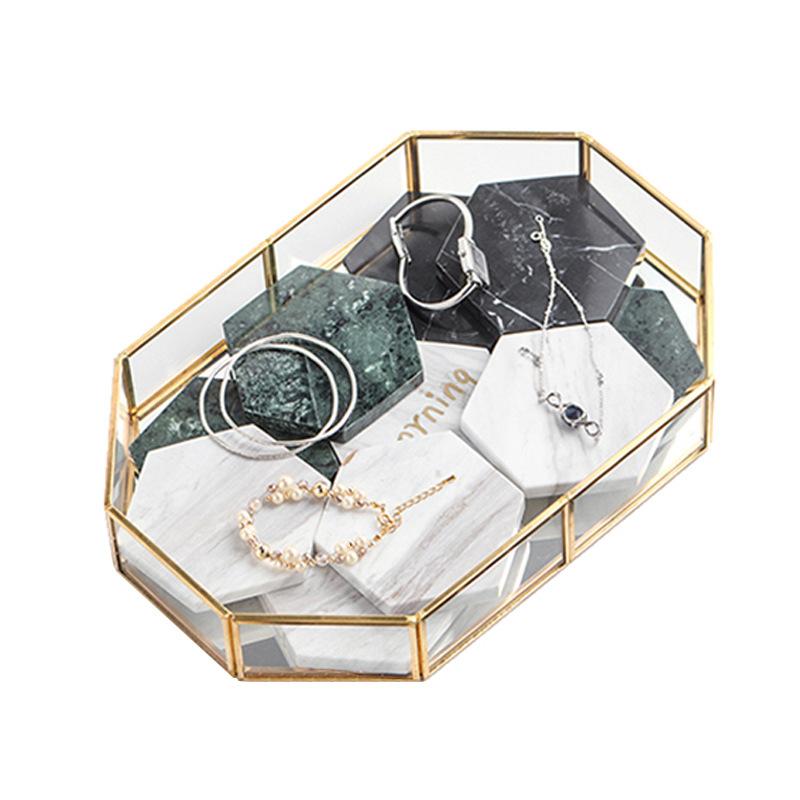 Khay kính trang sức phong cách Bắc Âu, gương đồng cổ điển (DG-97)