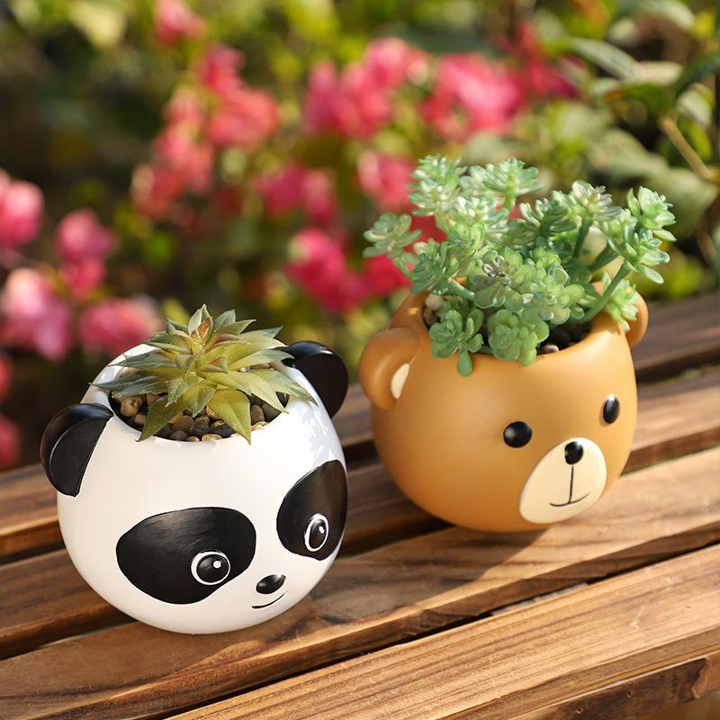 Chậu cây mọng nước hình cú mèo resin, chậu mini trang trí nhà, sân vườn và tiểu cảnh (RG-231)