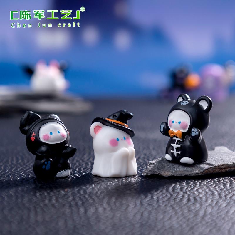 Trang trí Halloween tiểu cảnh, bí ngô ma DIY mini (TZC-9)