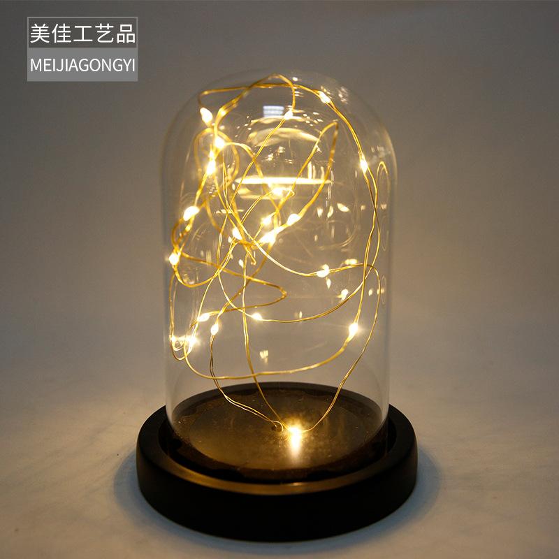 Chụp Thuỷ Tinh Hình Trụ Và Đèn Led (MJA-7)