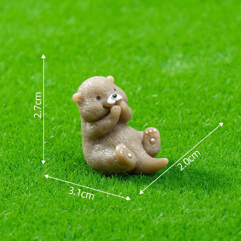 Tiểu cảnh rái cá nhỏ, móc khóa và trang trí cây cảnh mini (ZC-366)