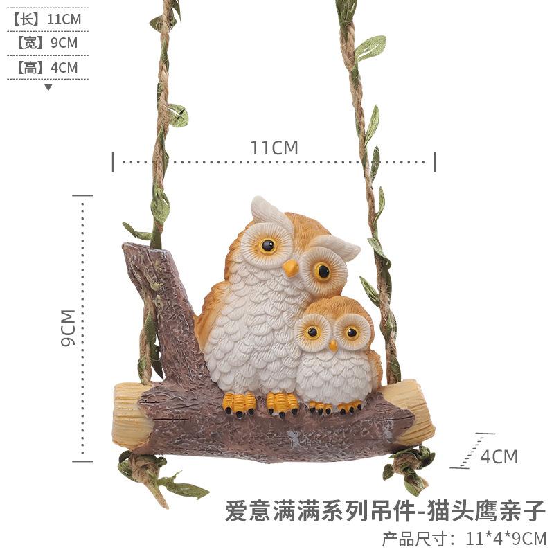 Móc treo động vật hoạt hình resin, phụ kiện làm vườn, trang trí sân vườn ban công (RG-18)