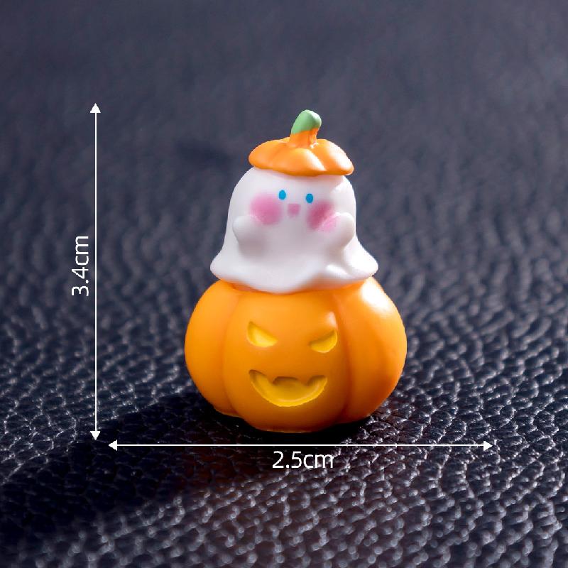 Trang trí Halloween tiểu cảnh, bí ngô ma DIY mini (TZC-9)