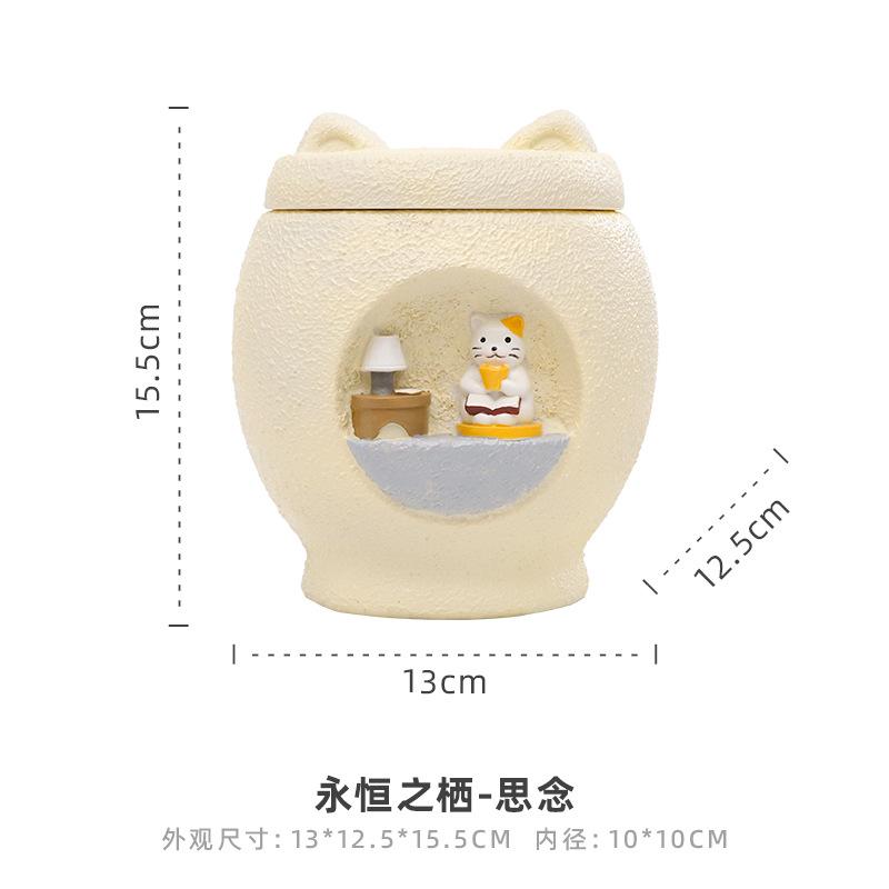 Hũ đựng tro cốt chó mèo resin, hũ tưởng niệm thú cưng, đồ tang lễ thú cưng (RG-8)