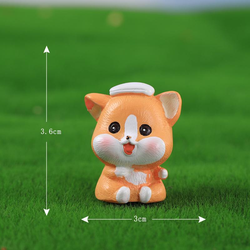 Tiểu cảnh chó Corgi đáng yêu resin trang trí chậu cây (TZC-668)