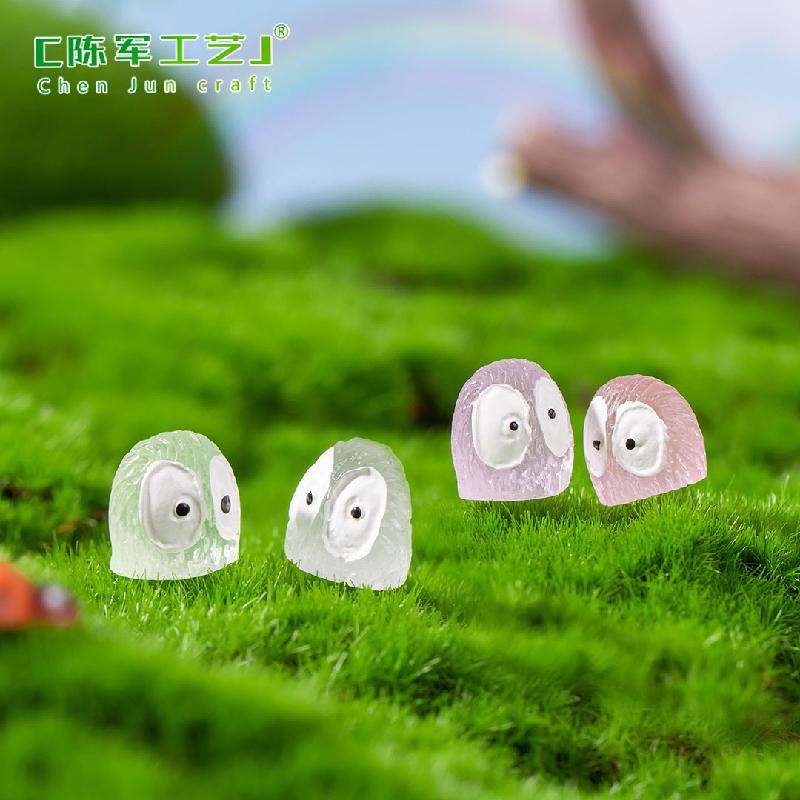 Tiểu cảnh rêu đen phát sáng mini trang trí chậu cây DIY (ZC-1271)