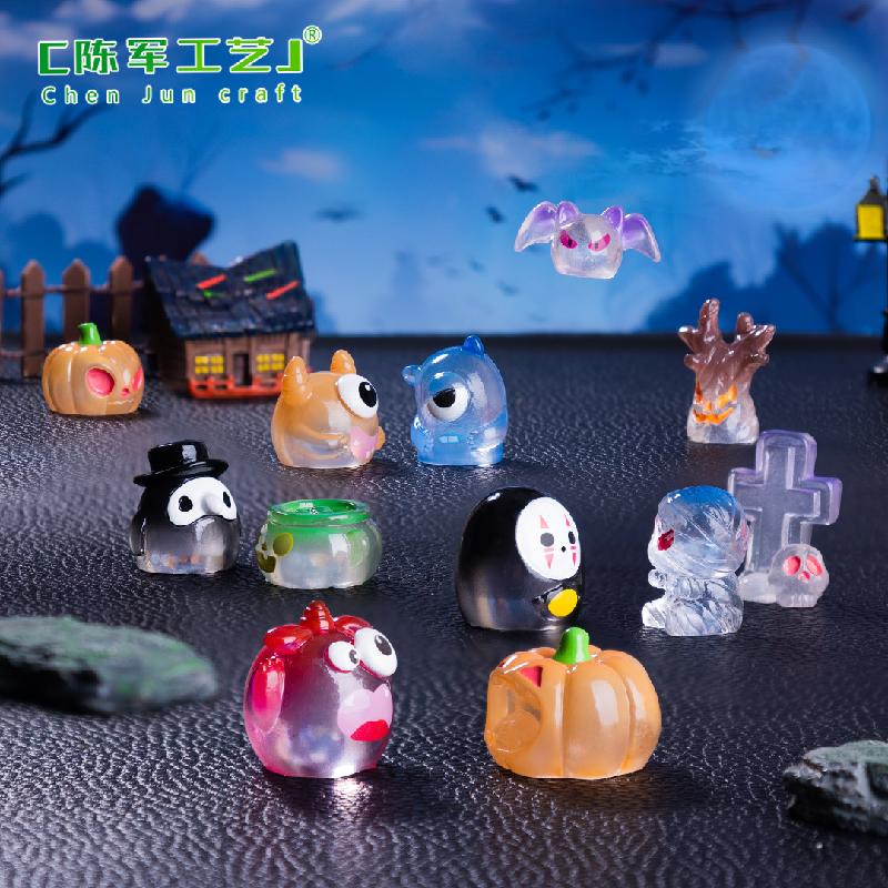 Tiểu cảnh Halloween, bí ngô quái vật, trang trí nhà búp bê (TZC-52)