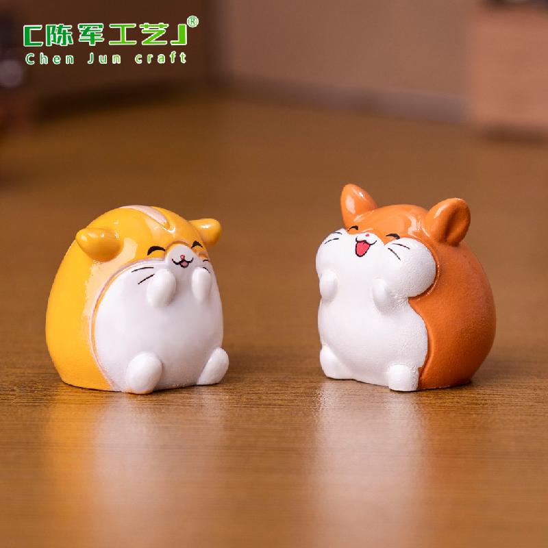 Tiểu cảnh chuột hamster tròn, phụ kiện nhà búp bê mini (TZC-273)