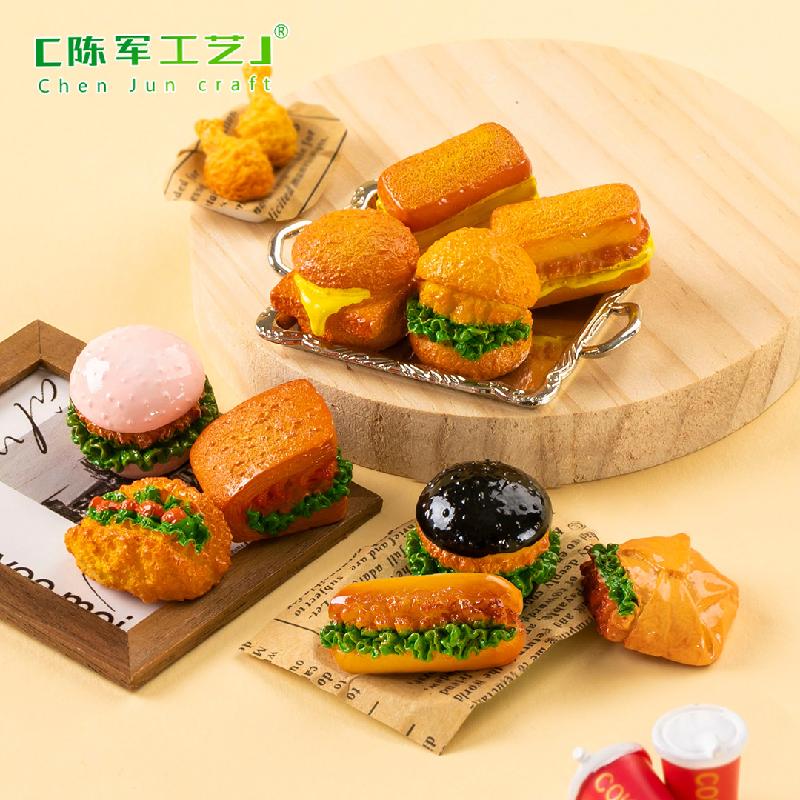 Tiểu cảnh bánh burger và taco, phụ kiện trang trí mini (TZC-410)