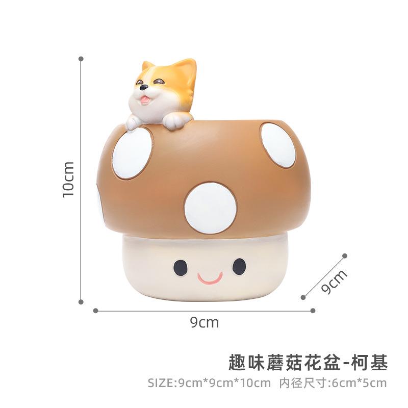 Chậu cây mọng nước hình nấm resin, chậu mini trang trí bàn làm việc, đồ làm vườn (RG-13)