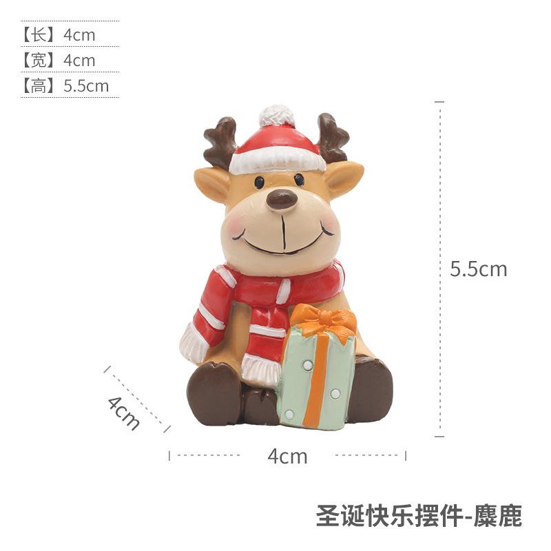 Tượng cây thông Noel resin hoạt hình, đồ trang trí Giáng Sinh, ông già Noel, người tuyết và tuần lộc (RG-153)