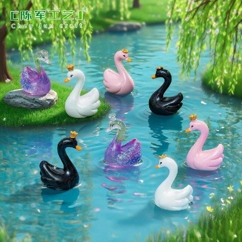 Thiên nga đen trắng đáng yêu mini trang trí (PK-737)