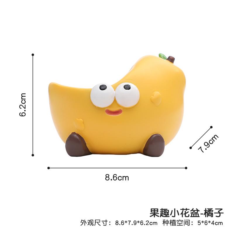 Chậu cây mọng nước hình trái cây resin, chậu mini trang trí sân vườn, bàn làm việc và ban công (RG-68)