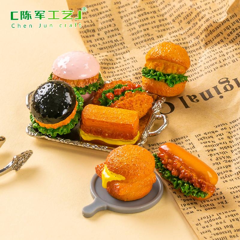 Tiểu cảnh bánh burger và taco, phụ kiện trang trí mini (TZC-410)