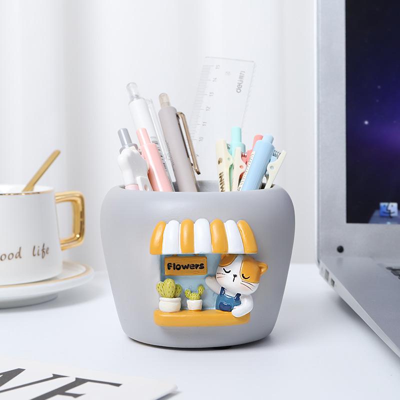 Chậu cây mọng nước thú cưng hoạt hình resin, chậu mini trang trí ban công, tiểu cảnh (RG-37)