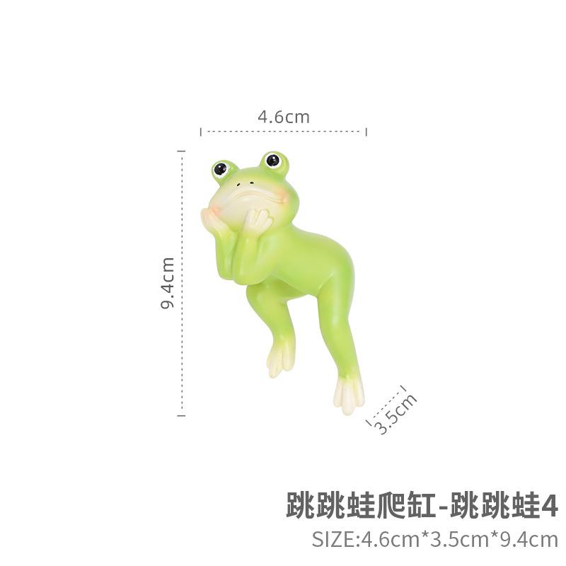 Móc trang trí ếch hoạt hình resin, phụ kiện tiểu cảnh hồ cá, chậu cây và bể bò sát (RG-203)